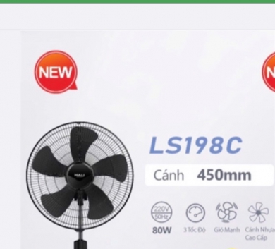 Quạt lỡ Hali cao canh 45cm