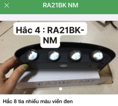 Hắc 8 tia nhiều màu viền đen RA21BK NM 