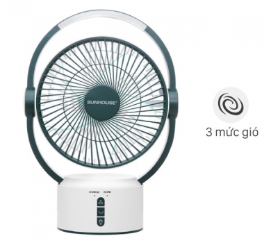 Quạt sạc điện Sunhouse 5 cánh SHD7116 25W