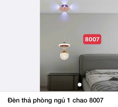 Đèn thả phòng ngủ 1 chao 8007 