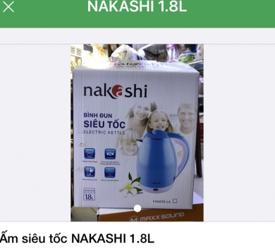 Ấm siêu tốc NAKASHI 1.8L
