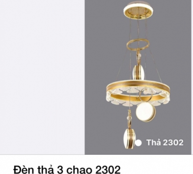 Đèn thả 3 chao 2302