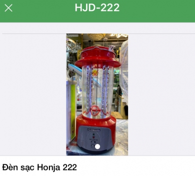 Đèn sạc Honja 222