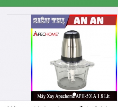 Máy xay thịt Apechome cối thuỷ tinh