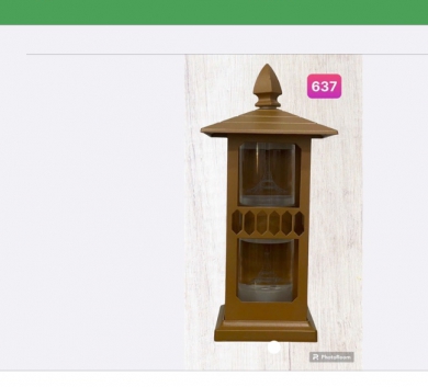 Đèn trụ pha lê tháp vàng fi 60 mã 637