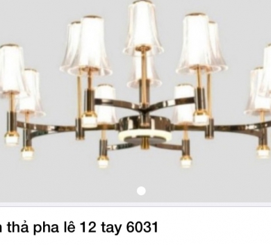 Đèn thả pha lê 12 tay 6031