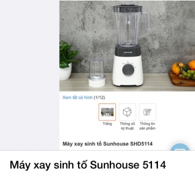 Máy xay sinh tố Sunhouse 5114