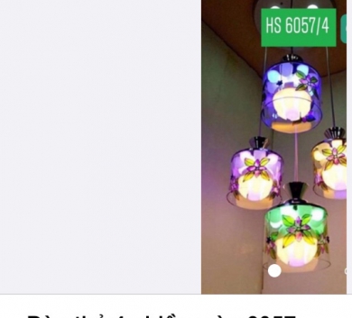 Đèn thả 4 nhiều màu 6057