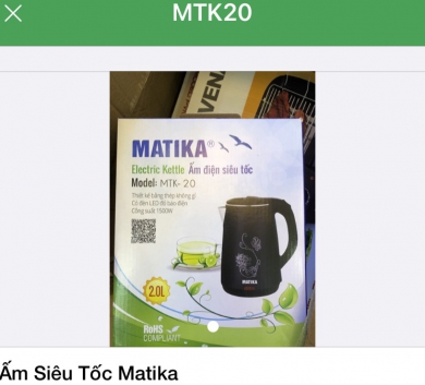Ấm Siêu Tốc Matika  MTK20 