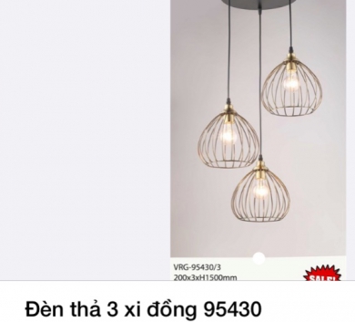 Đèn thả 3 xi đồng 95430