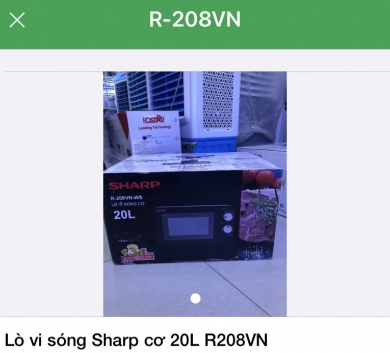 Lò vi sóng Sharp cơ 20L R208VN