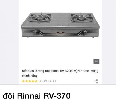 Bếp ga đôi Rinnai RV-370
