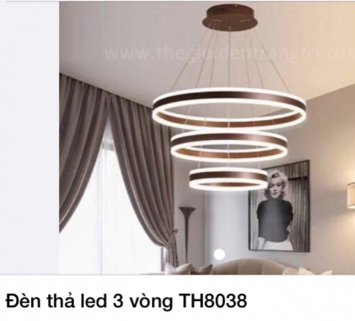 Đèn thả led 3 vòng TH8038