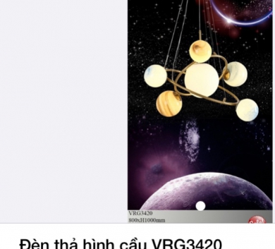 Đèn thả hình cầu VRG3420