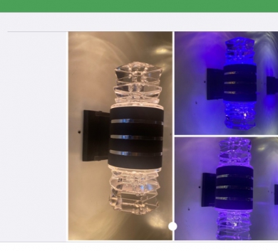 Đèn trụ pha lê giọt nước 3CĐ V-X-Tím