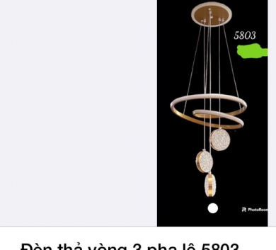 Đèn thả vòng 3 pha lê 5803
