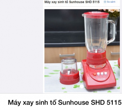 Máy xay sinh tố Sunhouse SHD 5115