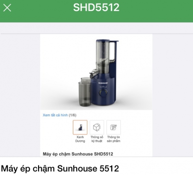 Máy ép chậm Sunhouse 5512