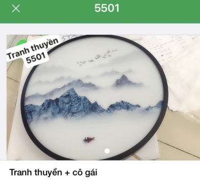 Đèn Tranh thuyền + cô gái  5501 