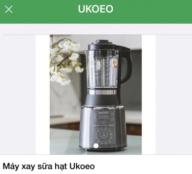 Máy xay sữa hạt Ukoeo