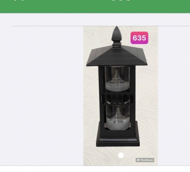 Đèn trụ pha lê tháp đen fi 60 mã 635