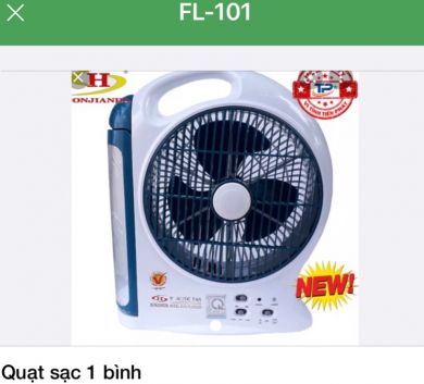Quạt sạc 1 bình FL101