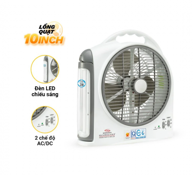 Quạt sạc dạng hộp 10 inch Mã FL203 LED