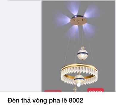 Đèn thả vòng pha lê 8002