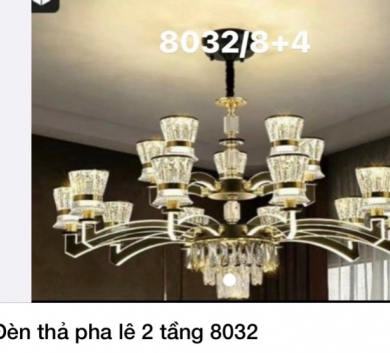 Đèn thả pha lê 2 tầng 8032
