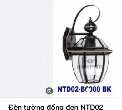 Đèn tường đồng đen NTD02