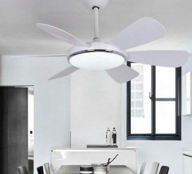 QUẠT TRẦN ĐÈN 6 CÁNH TRẮNG JR2035